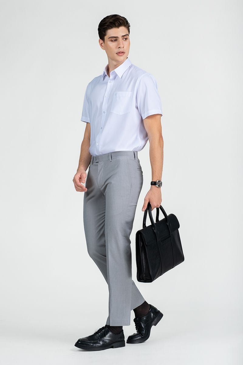  Áo Sơ Mi Nam Tay Ngắn Form Ôm WS25FH76P-SD 