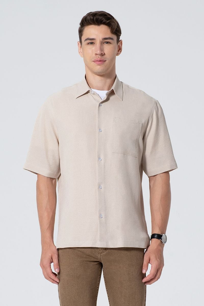  Áo Sơ Mi Nam Tay Ngắn Form Rộng WS25FH78P-CL 