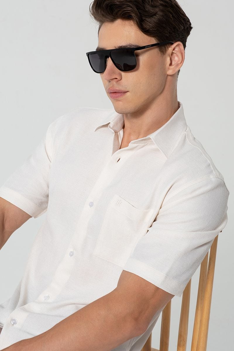  Áo Sơ Mi Nam Tay Ngắn Form Rộng WS25FH78P-CL 