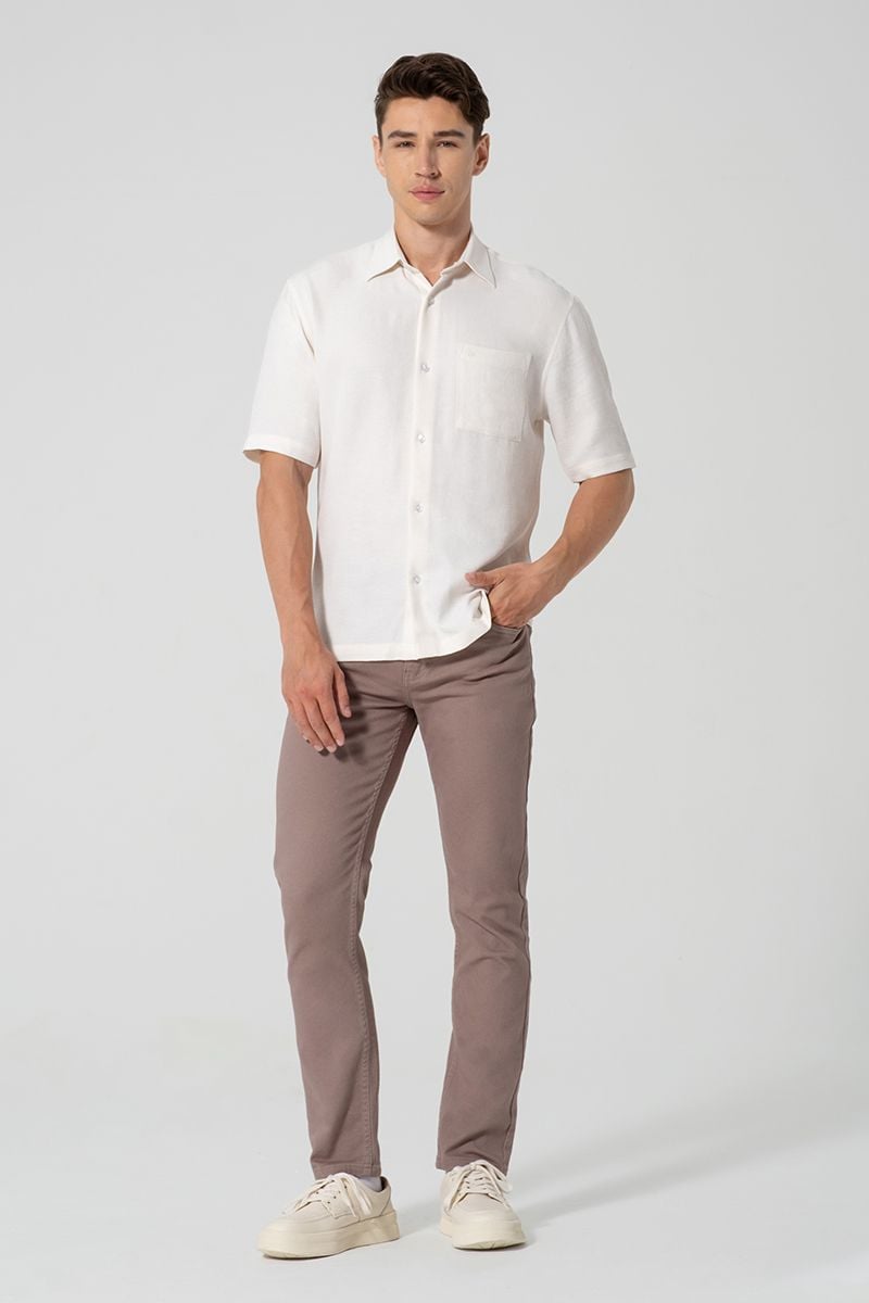  Áo Sơ Mi Nam Tay Ngắn Form Rộng WS25FH78P-CL 