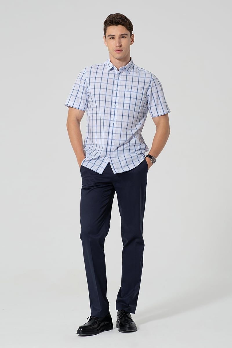  Áo Sơ Mi Nam Tay Ngắn Form Ôm WS25FH80T-SDBB 