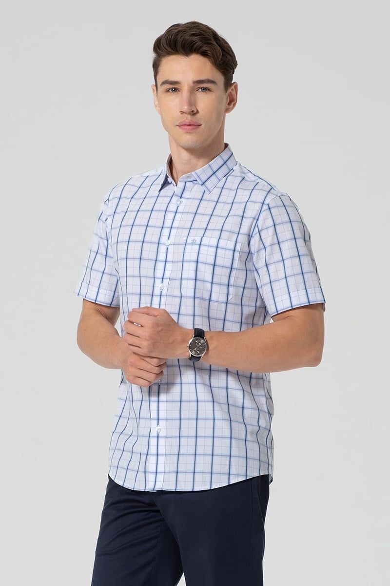  Áo Sơ Mi Nam Tay Ngắn Form Ôm WS25FH80T-SDBB 