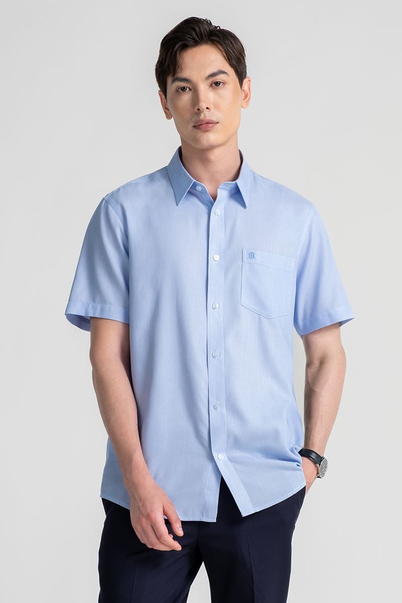  Áo Sơ Mi Nam Tay Ngắn Form Ôm WS25FH81P-SDBB 