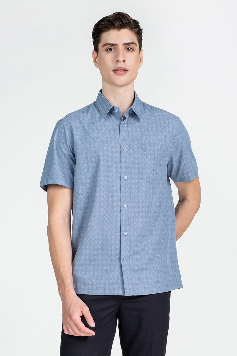  Áo Sơ Mi Nam Tay Ngắn Form Ôm Vừa WS25FH82C-CFBB 