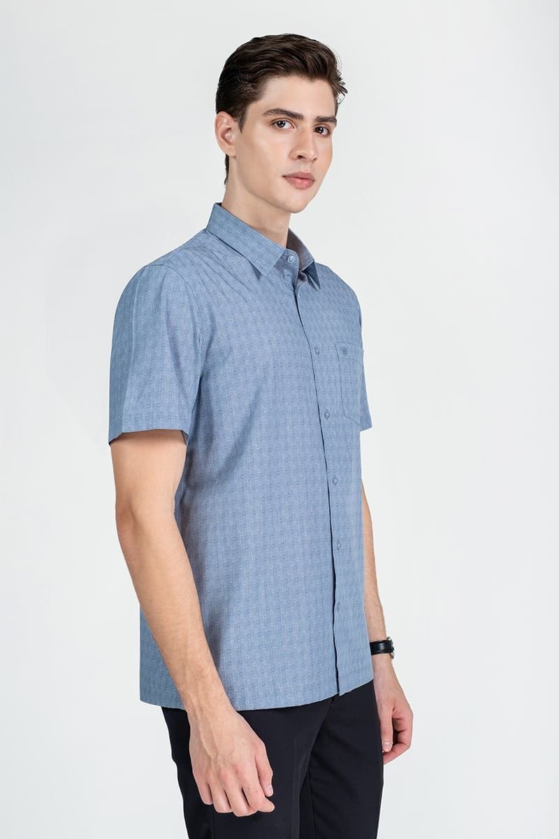  Áo Sơ Mi Nam Tay Ngắn Form Ôm Vừa WS25FH82C-CFBB 