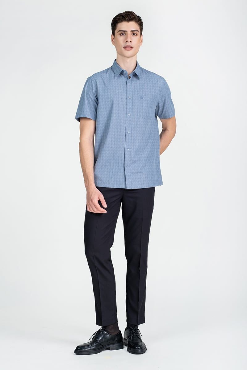  Áo Sơ Mi Nam Tay Ngắn Form Ôm Vừa WS25FH82C-CFBB 