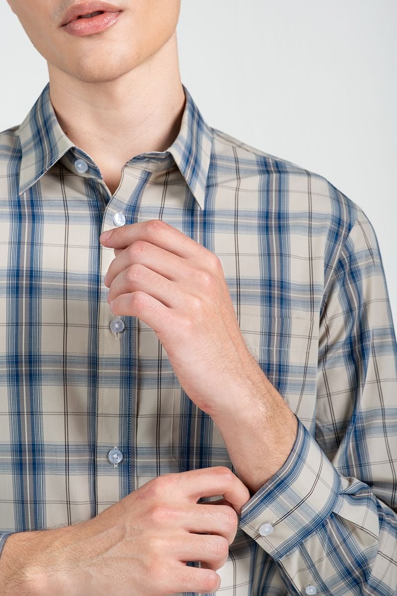  Áo Sơ Mi Nam Tay Dài Form Ôm WS25FH86T-LDBB 