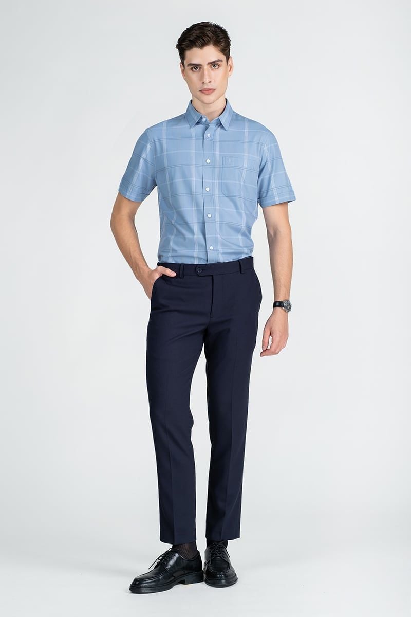  Áo Sơ Mi Nam Tay Ngắn Form Ôm WS25FH87T-SDBB 