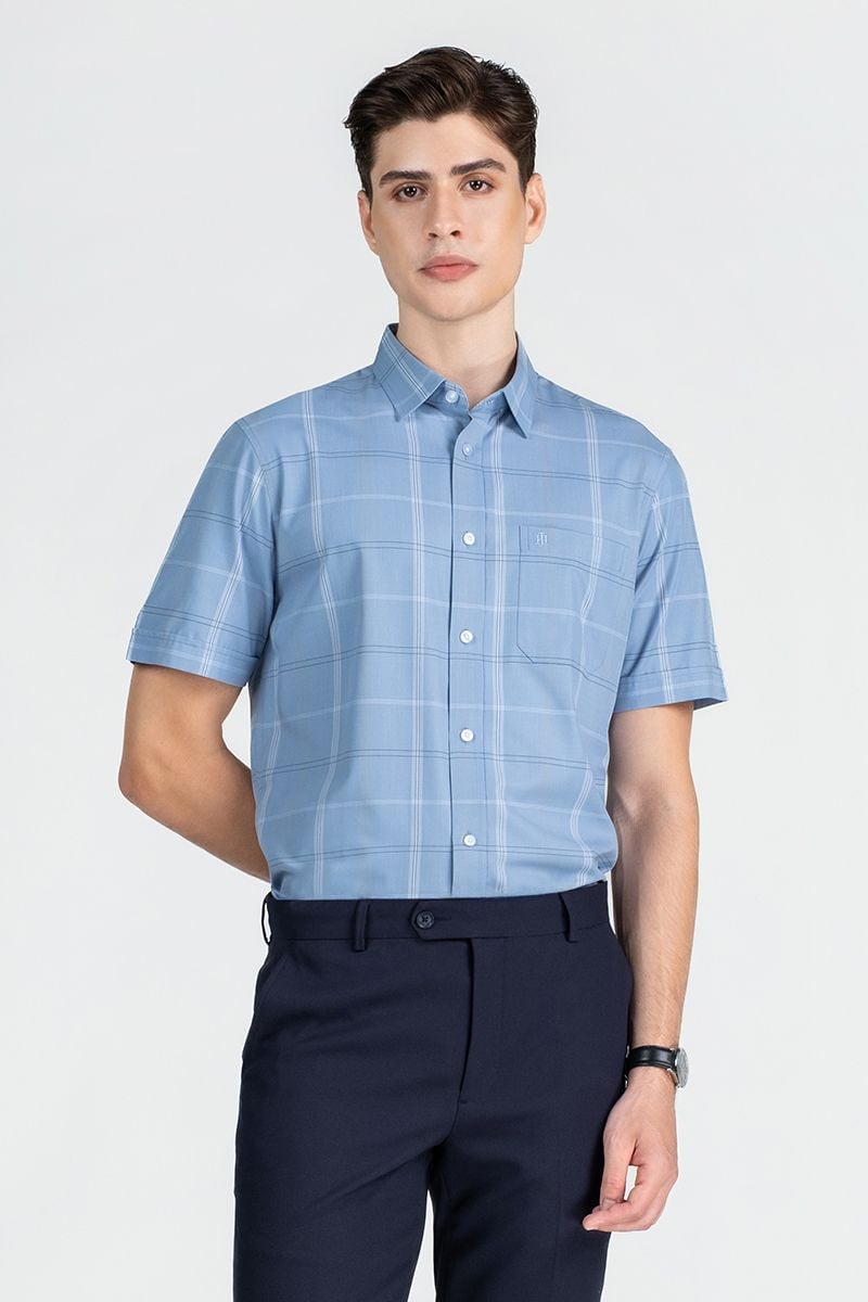  Áo Sơ Mi Nam Tay Ngắn Form Ôm WS25FH87T-SDBB 