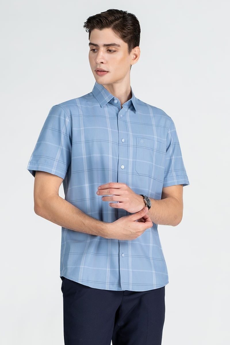  Áo Sơ Mi Nam Tay Ngắn Form Ôm WS25FH87T-SDBB 