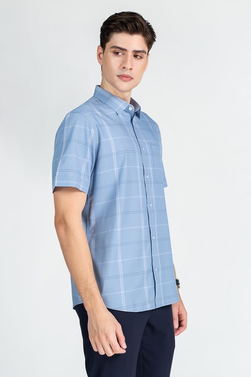  Áo Sơ Mi Nam Tay Ngắn Form Ôm WS25FH87T-SDBB 