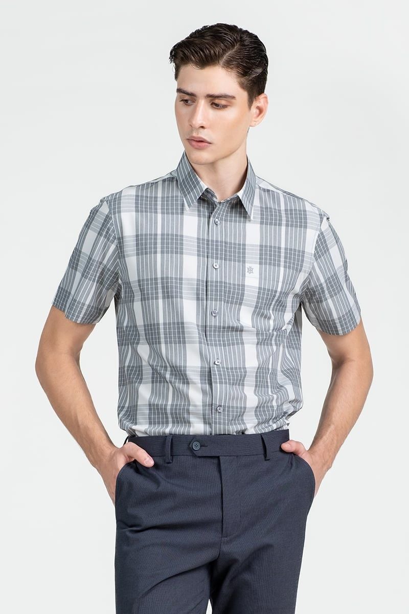  Áo Sơ Mi Nam Tay Ngắn Form Ôm WS25FH88P-SDBB 