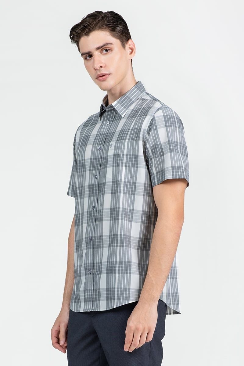  Áo Sơ Mi Nam Tay Ngắn Form Ôm WS25FH88P-SDBB 