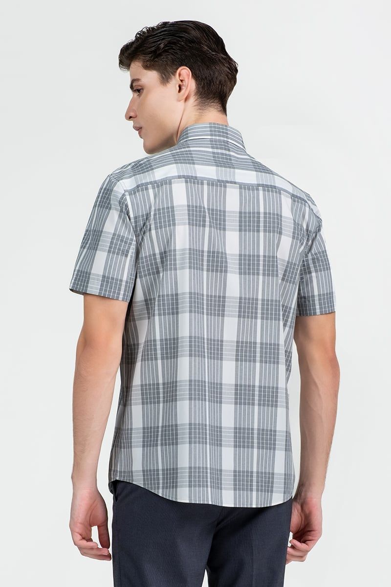  Áo Sơ Mi Nam Tay Ngắn Form Ôm WS25FH88P-SDBB 