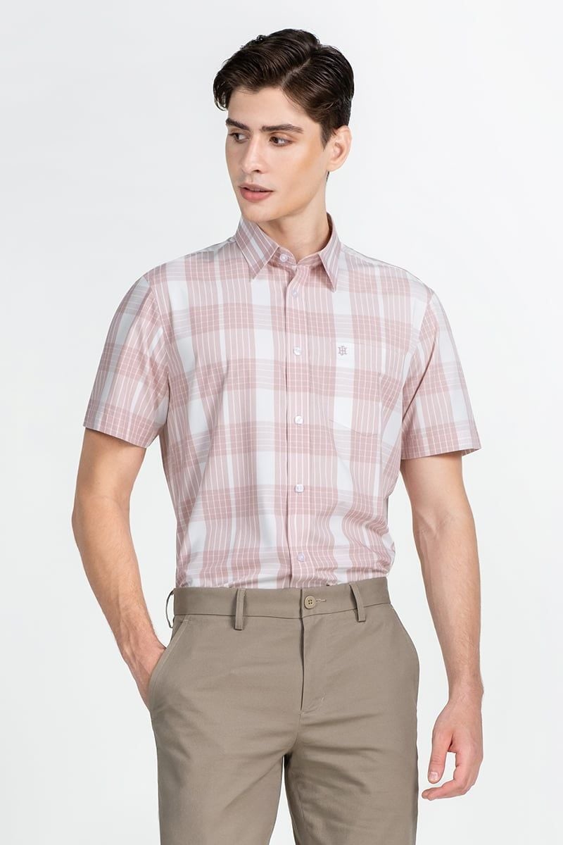  Áo Sơ Mi Nam Tay Ngắn Form Ôm WS25FH88P-SDBB 