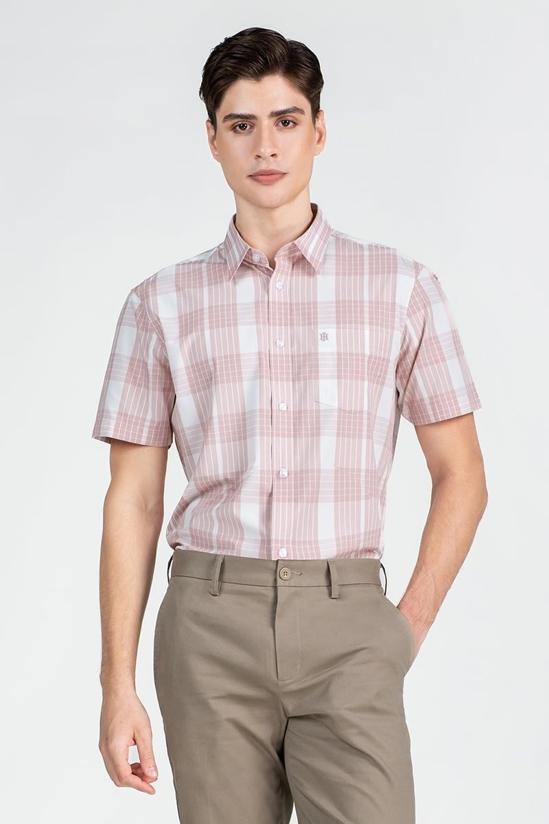  Áo Sơ Mi Nam Tay Ngắn Form Ôm WS25FH88P-SDBB 