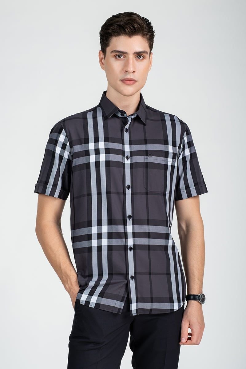  Sơ Mi Nam Tay Ngắn Form Ôm WS25FH90T-SDBB 