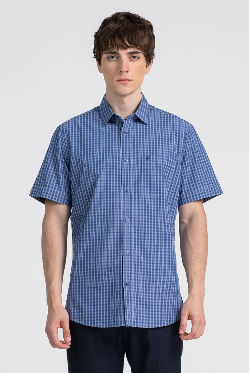  Áo Sơ Mi Nam Tay Ngắn Form Ôm WS25FH91T-SDBB 