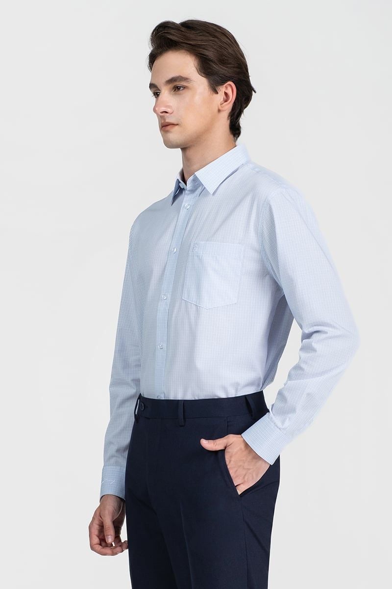  Áo Sơ Mi Nam Tay Dài Form Ôm WS25FH94P-LDBB 