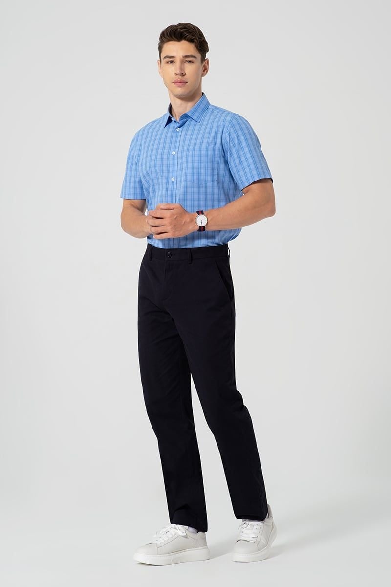  Áo Sơ Mi Nam Tay Ngắn Form Ôm WS25SS57C-SDBB 