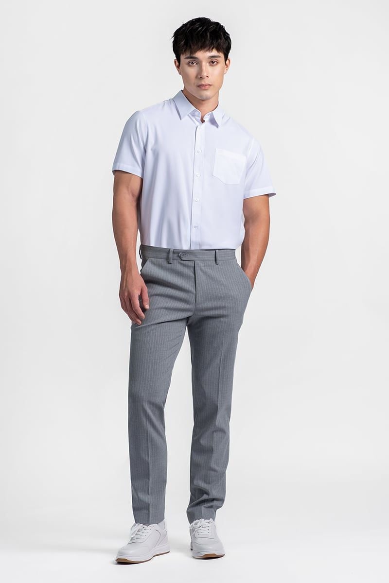  Áo Sơ Mi Nam Tay Ngắn Form Ôm WS26ES51P-SDBB 