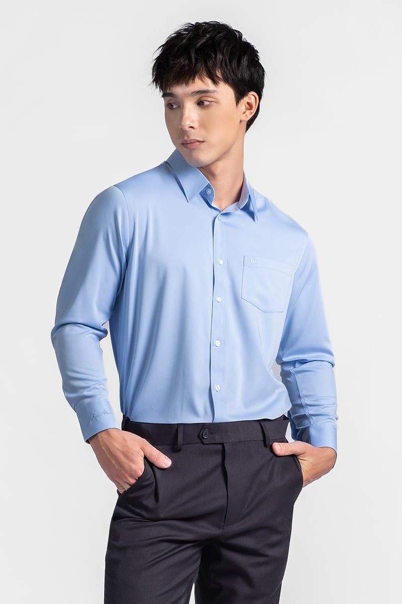  Áo Sơ Mi Nam Tay Dài Form Ôm WS26ES52P-LDBB 