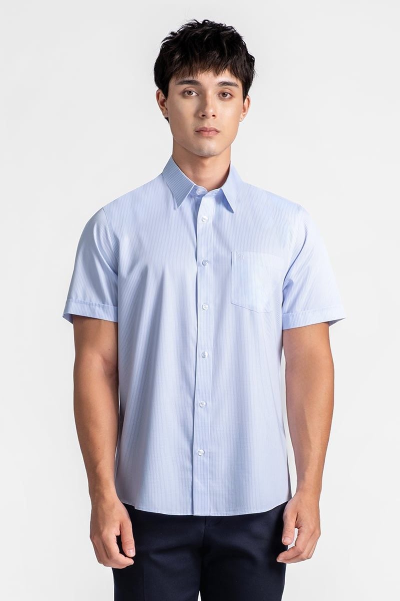  Áo Sơ Mi Nam Tay Ngắn Form Ôm WS26FH16P-SDBB 