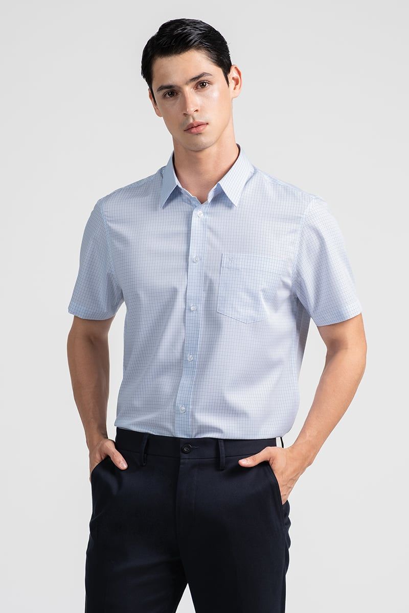  Áo Sơ Mi Nam Tay Ngắn Form Ôm WS26FH18G-SDBB 
