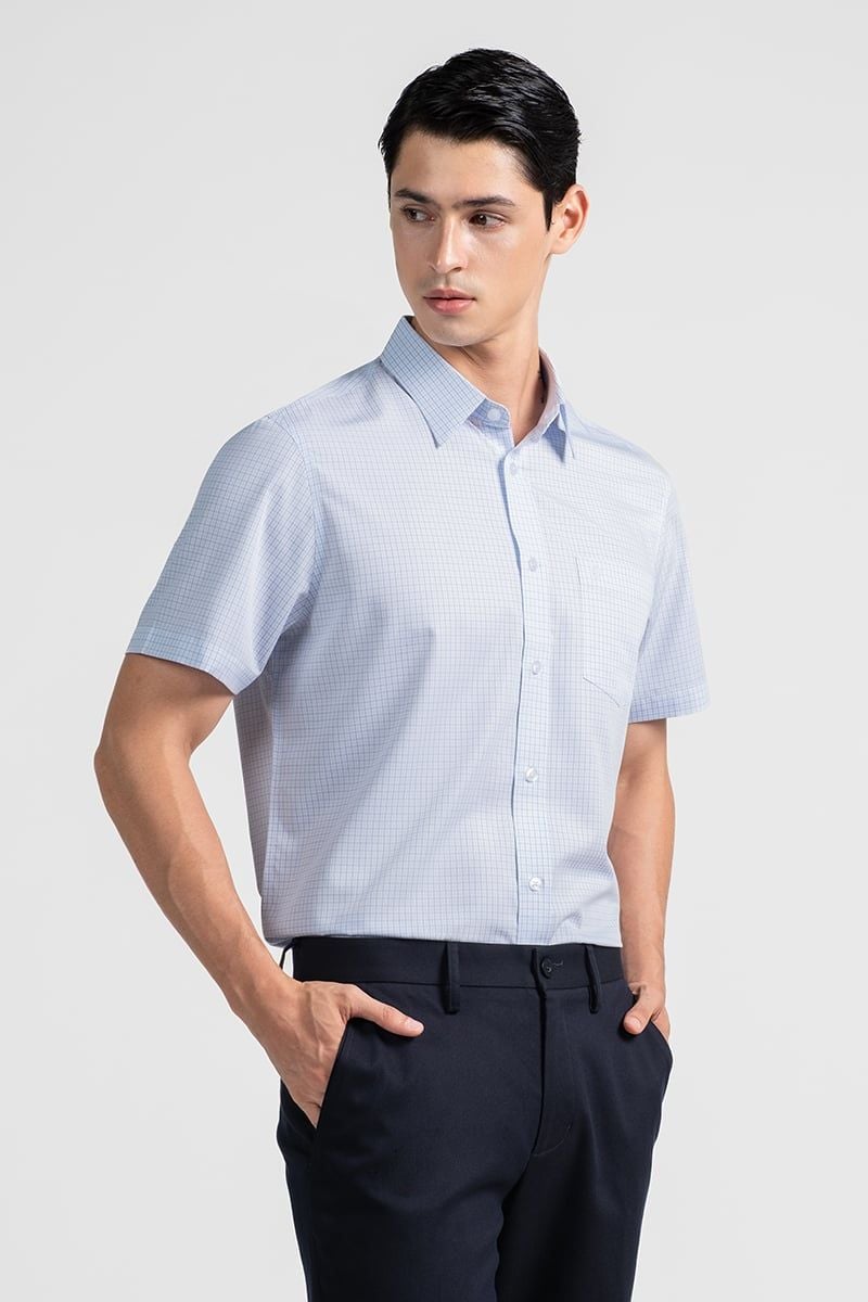  Áo Sơ Mi Nam Tay Ngắn Form Ôm WS26FH18G-SDBB 