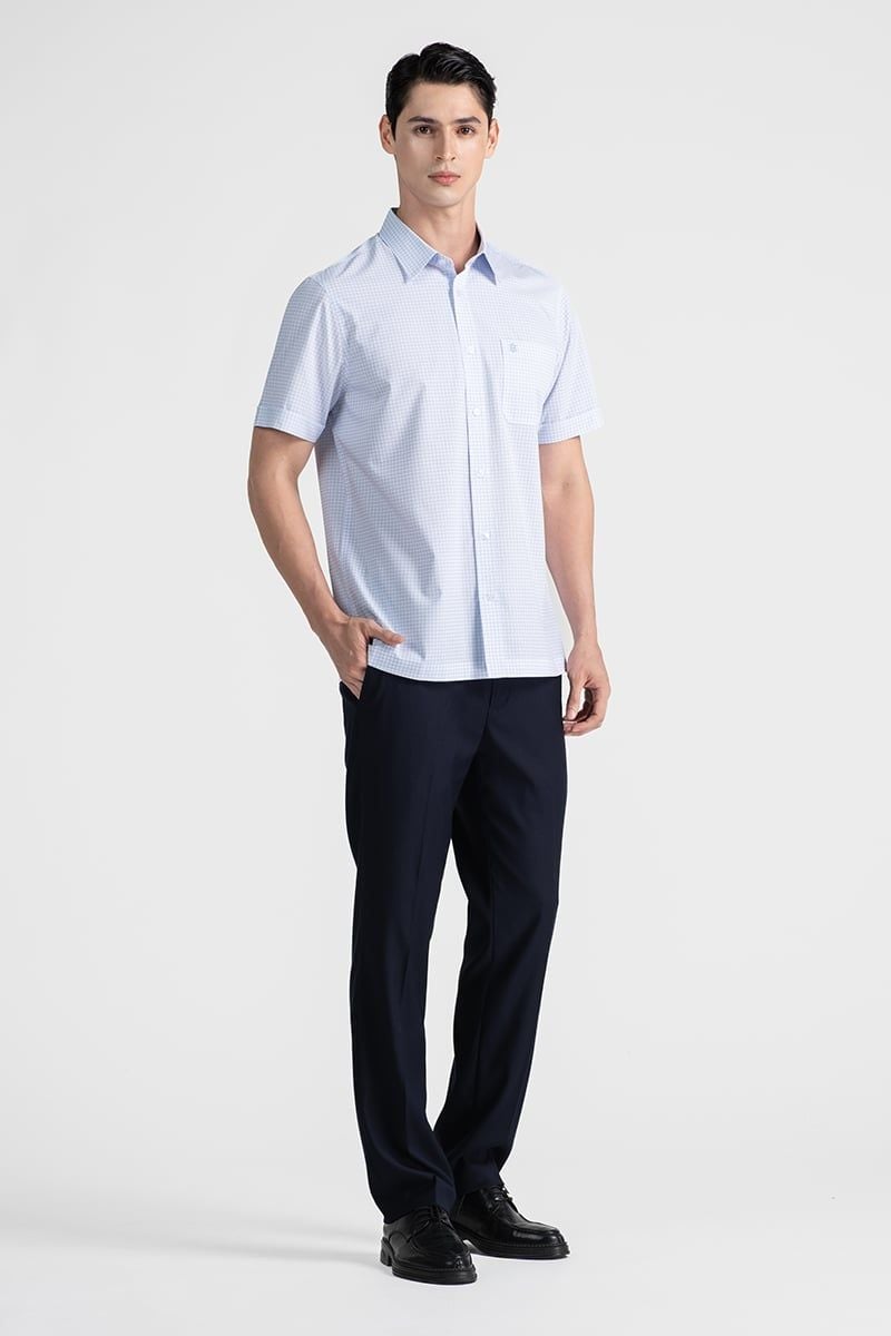 Áo Sơ Mi Nam Tay Ngắn Form Ôm Vừa WS26FH21T-CFBB 