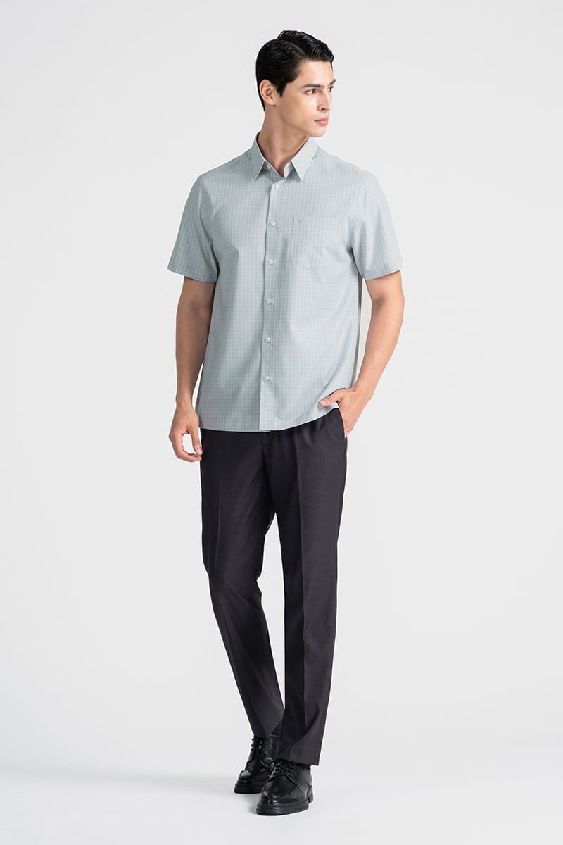  Áo Sơ Mi Nam Tay Ngắn Form Ôm Vừa WS26FH26G-CFBB 