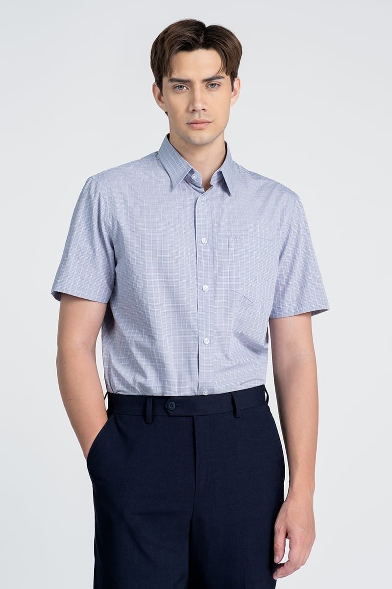  Áo Sơ Mi Nam Tay Ngắn Form Ôm WS26SS01P-SDBB 