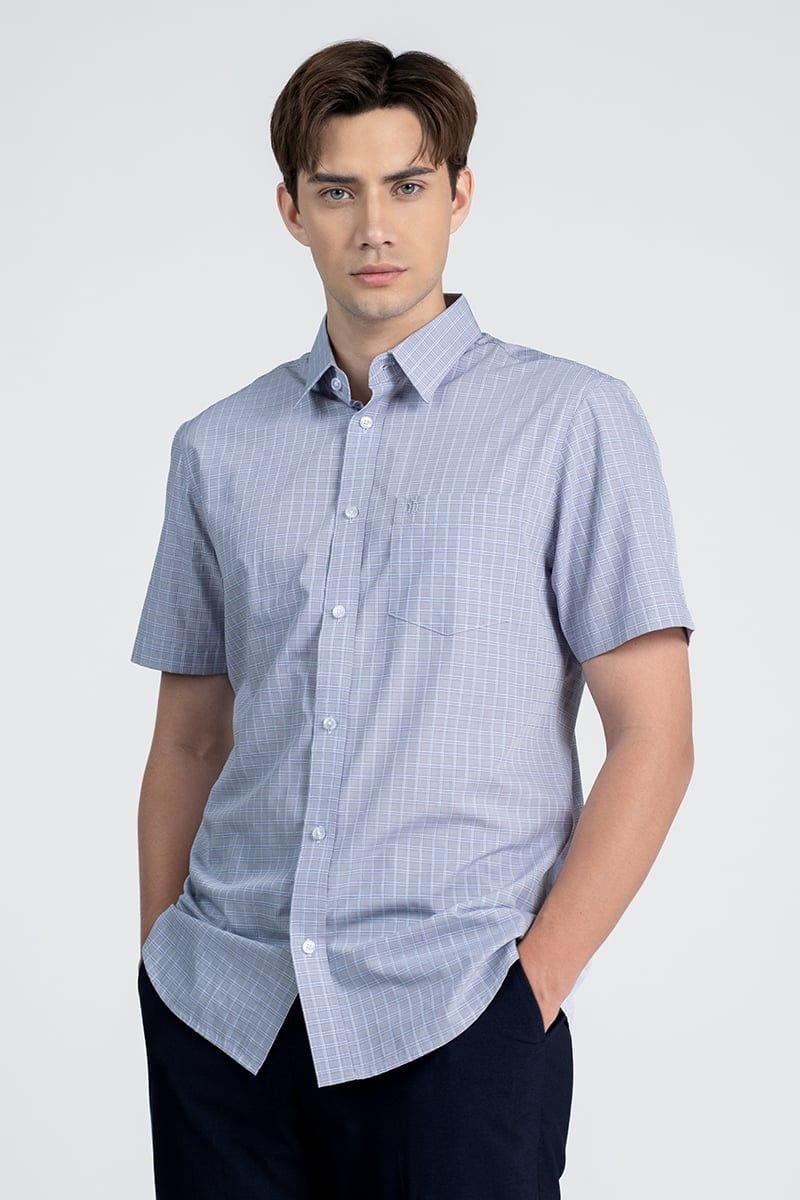 Áo Sơ Mi Nam Tay Ngắn Form Ôm WS26SS01P-SDBB 