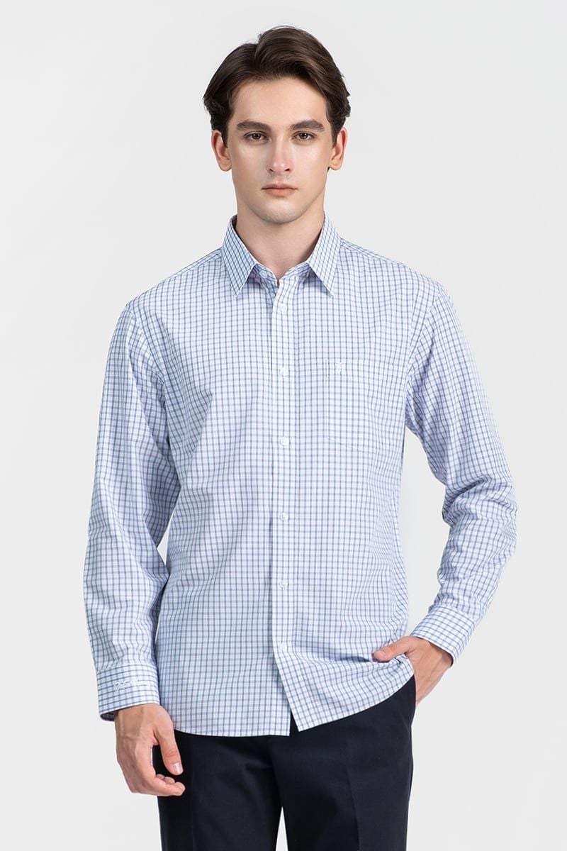  Áo Sơ Mi Nam Tay Dài Form Ôm WS26SS03C-LDBB 
