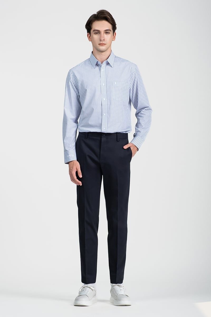  Áo Sơ Mi Nam Tay Dài Form Ôm WS26SS03C-LDBB 