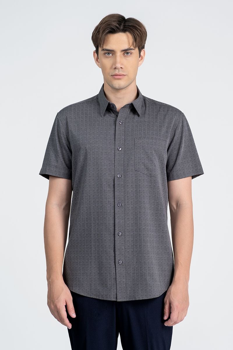  Áo Sơ Mi Nam Tay Ngắn Form Ôm WS26SS07C-SDBB 