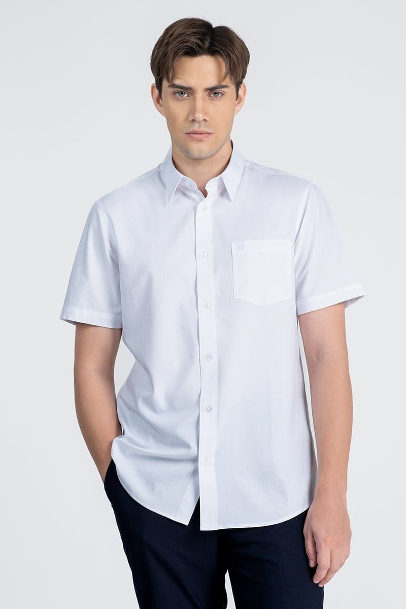  Áo Sơ Mi Nam Tay Ngắn Form Ôm WS26SS07C-SDBB 