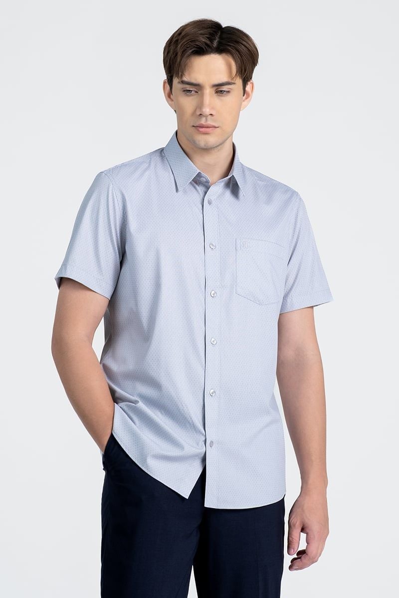  Áo Sơ Mi Nam Tay Ngắn Form Ôm WS26SS08G-SDBB 