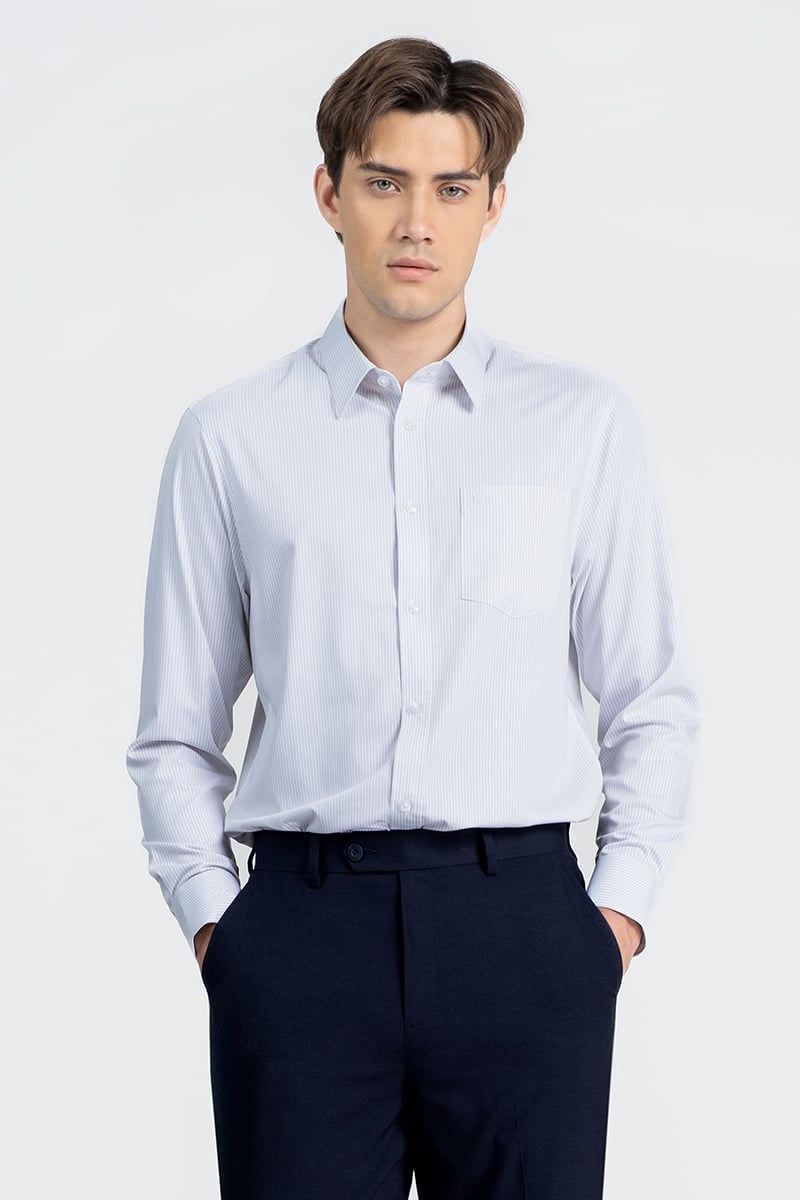  Áo Sơ Mi Nam Tay Dài Form Ôm WS26SS09M-LDBB 