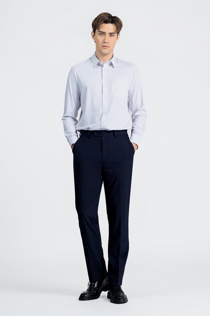  Áo Sơ Mi Nam Tay Dài Form Ôm WS26SS09M-LDBB 