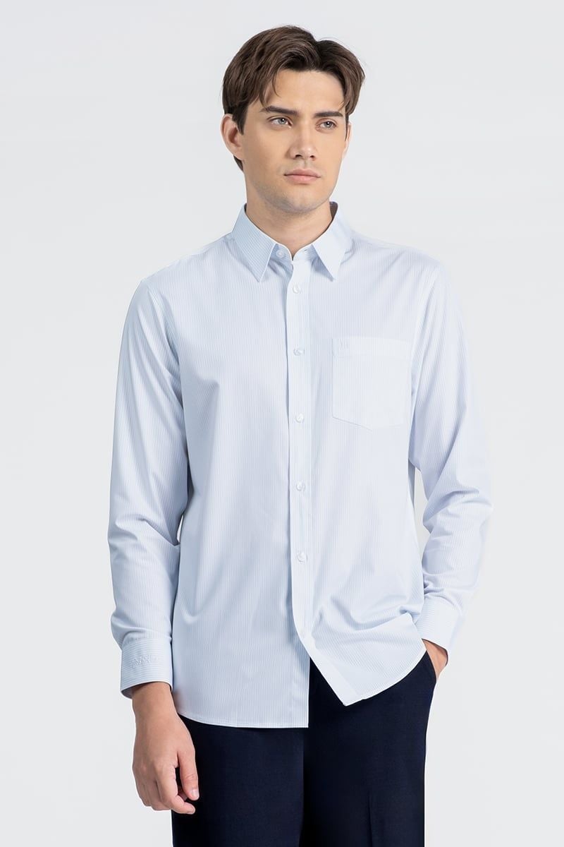  Áo Sơ Mi Nam Tay Dài Form Ôm WS26SS09M-LDBB 