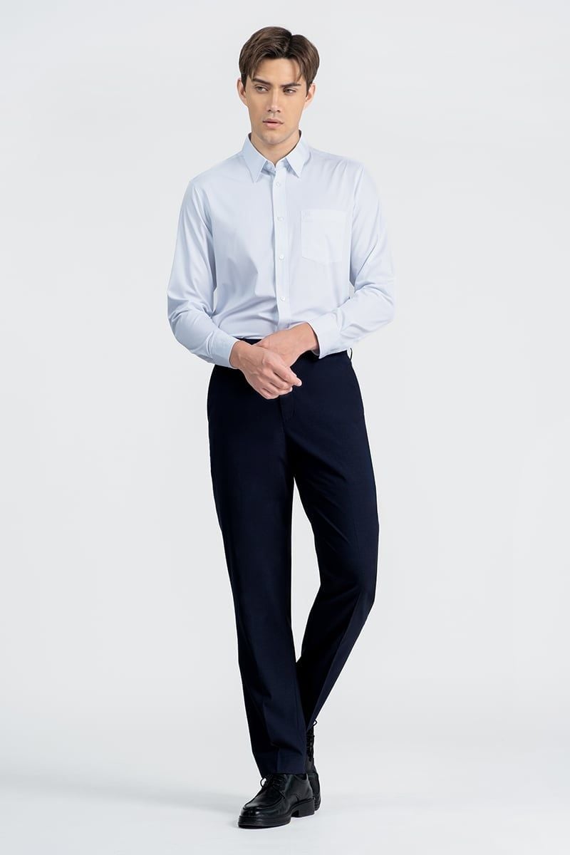  Áo Sơ Mi Nam Tay Dài Form Ôm WS26SS09M-LDBB 