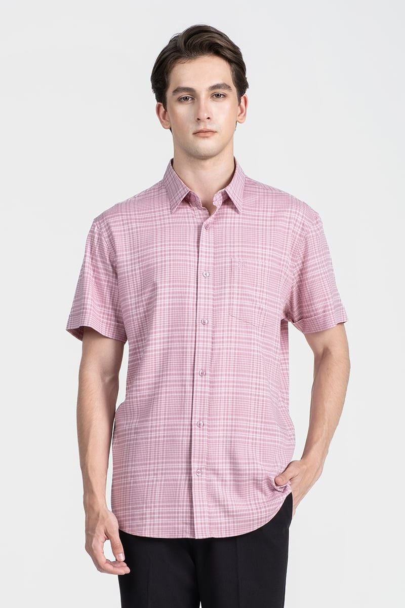  Áo Sơ Mi Nam Tay Ngắn Form Ôm WS26SS11P-SD 