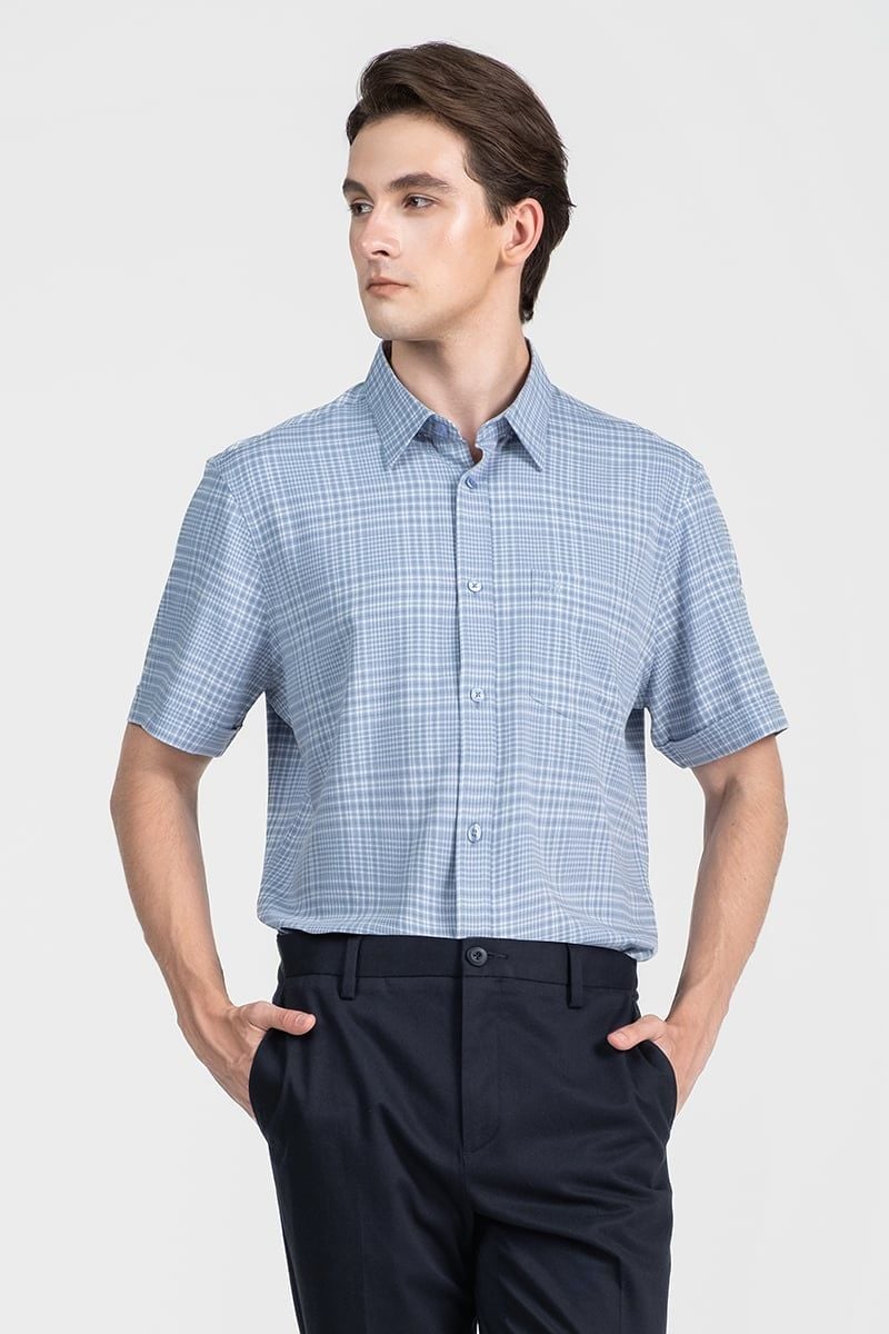  Áo Sơ Mi Nam Tay Ngắn Form Ôm WS26SS11P-SD 