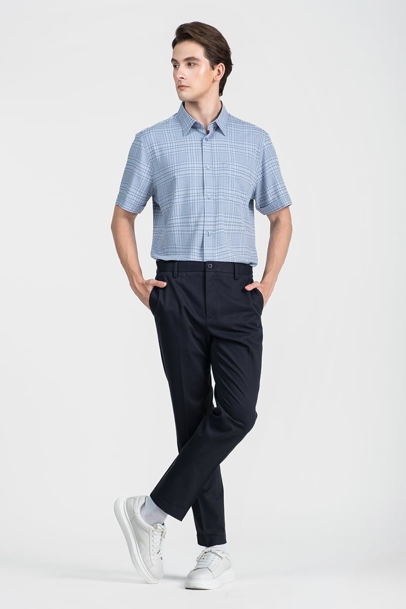  Áo Sơ Mi Nam Tay Ngắn Form Ôm WS26SS11P-SD 