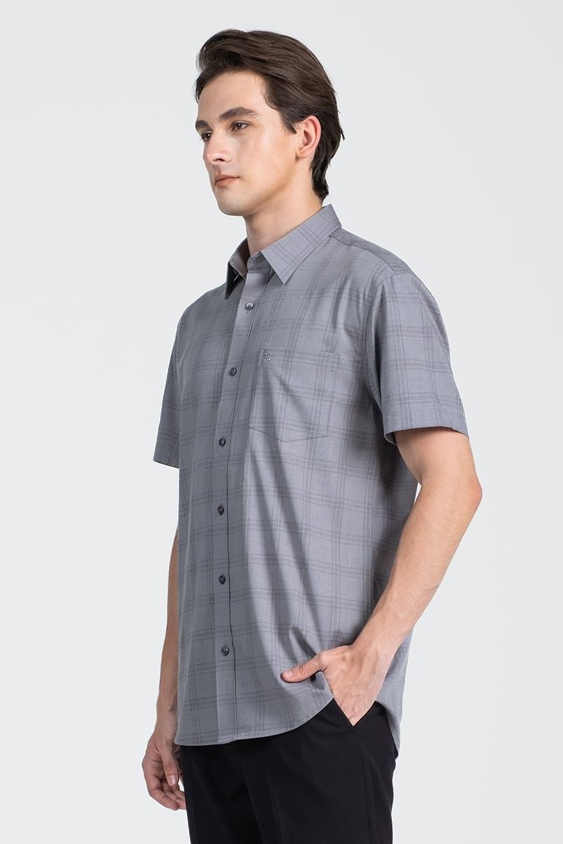  Áo Sơ Mi Nam Tay Ngắn Form Ôm WS26SS13P-SDBB 