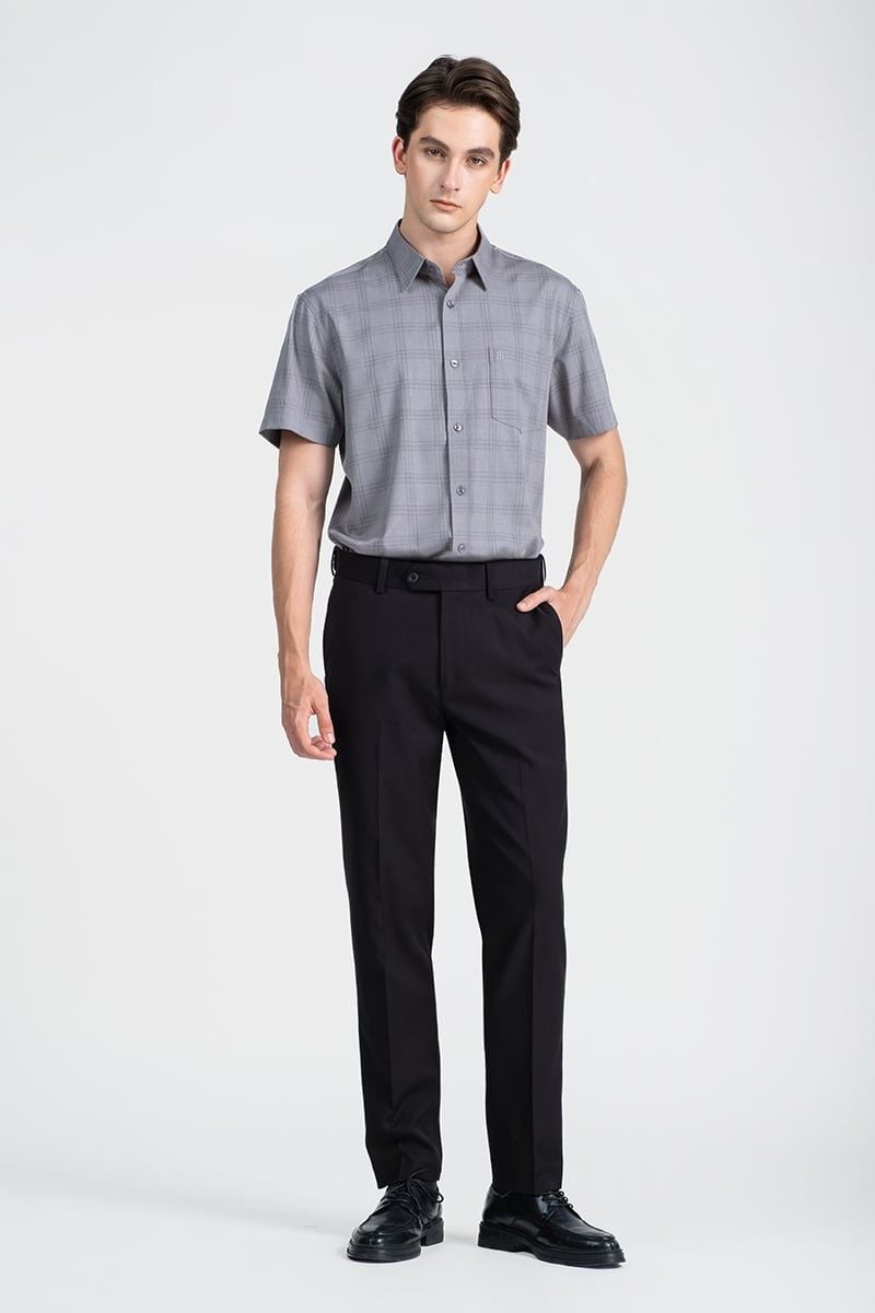  Áo Sơ Mi Nam Tay Ngắn Form Ôm WS26SS13P-SDBB 