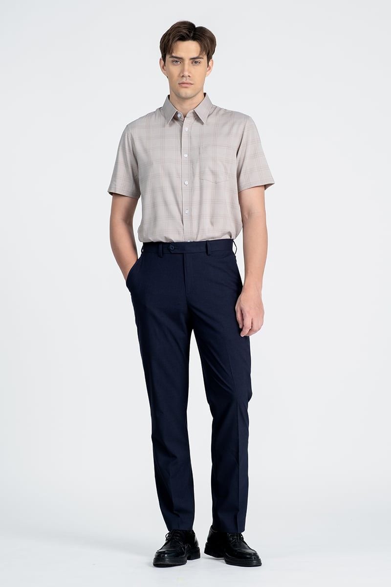  Áo Sơ Mi Nam Tay Ngắn Form Ôm WS26SS13P-SDBB 