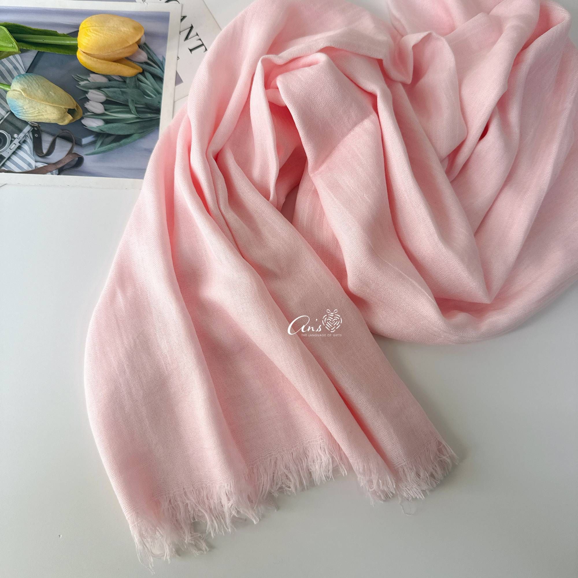  Khăn choàng mỏng Linen Charm Rhyme mã KC_1001 