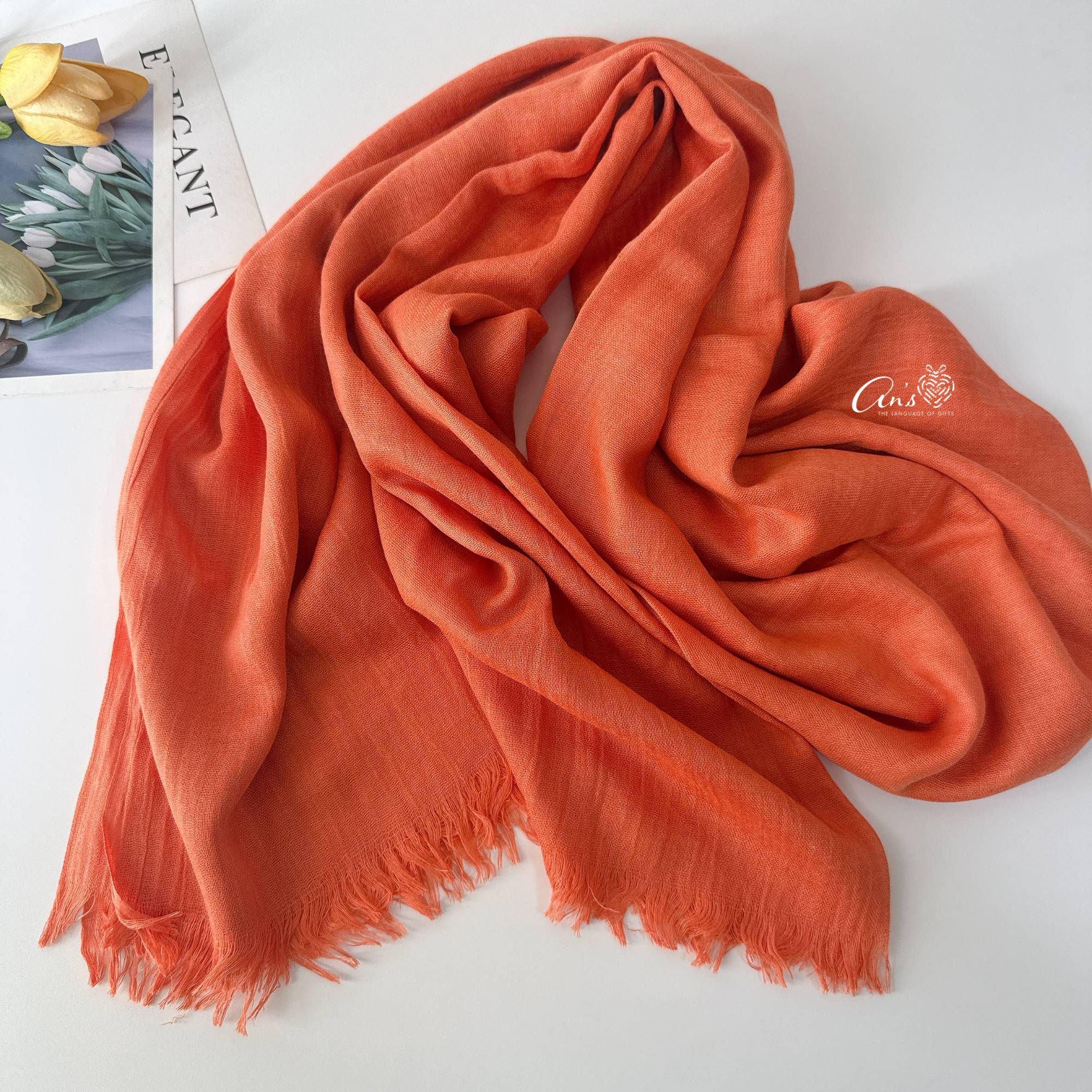  Khăn choàng mỏng Linen Charm Rhyme mã KC_1001 